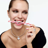 The Full Heart Choker with Allover Diamond