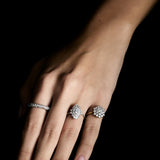 Party Ring with White  & Champagne Diamonds