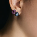 All Over Bonbon Hoops with Smoky Topaz & Champagne Diamond