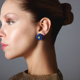 Wild Earring - Lapis & Yellow Sapphire