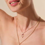Pave Melting C Necklace