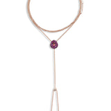 All Over Gem Handchain with Pink Sapphire