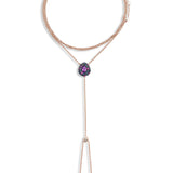 All Over Gem Handchain with Amethyst