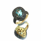 Bonbons Yüzük - Yeşil Turmalin & Safir