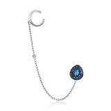 All Over Gem Earcuff with Blue Topaz