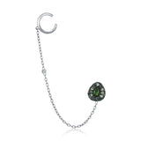All Over Gem Earcuff with Green Sapphire