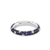 Safir ve Beyaz Pırlantalı Parti Yüzüğü