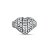 Tamamı Pırlantalı Tam Kalp Yüzük