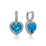 Heart Drop Earring  - Swiss Topaz