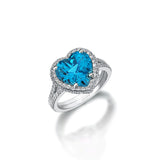 Heart Ring - Swiss Topaz