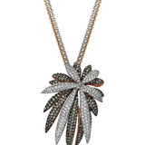 Palm Necklace with Pave Diamonds