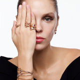 Mini Pebble Ring with Ruby Drops