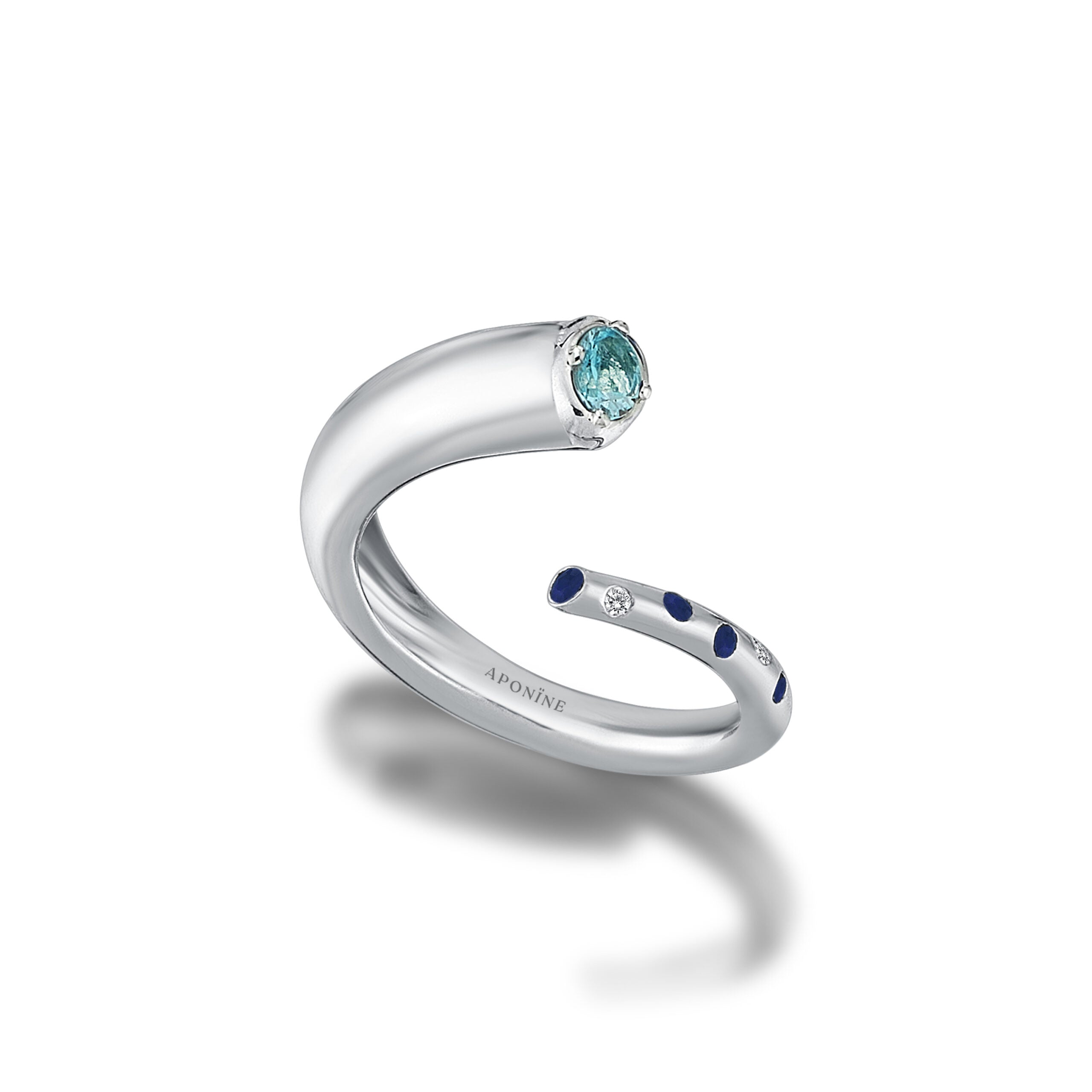 Flip Ring with Aquamarine