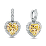 Kalpli Damla Küpe - Süslü Sitrin