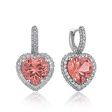 Kalpli Damla Küpe - Morganit Pudra Pembesi