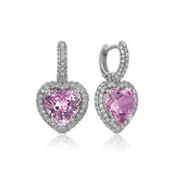 Heart Drop Earring - Pink Kunzit