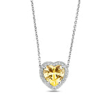 Kalpli Damla Kolye - Süslü Sitrin