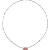 Kalpli Damla Kolye - Morganit Pudra Pembesi