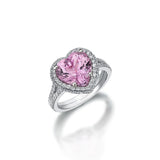 Heart Ring - Pink Kunzit