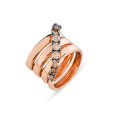 Şampanya Pırlantalı Burgu Yüzük