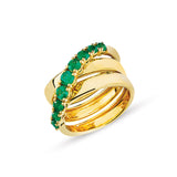 Zümrütlü Burgu Yüzük