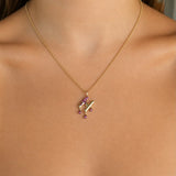 Pave Melting H Necklace